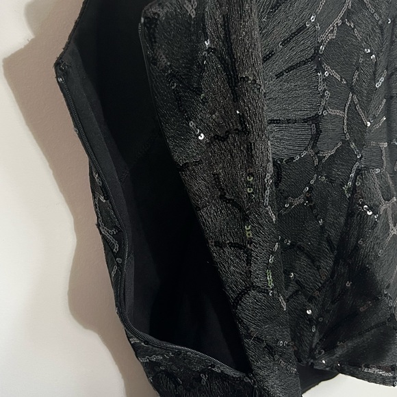 White House Black Market | gorgeous sequin spaghetti strap top with side zip - Picture 3 of 6